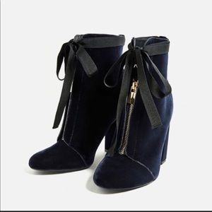 Zara Velvet Booties